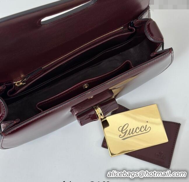 Big Discount Gucci Leather Bamboo Diva medium bag 827750 Ancora Red 2025