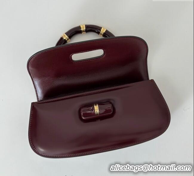 Big Discount Gucci Leather Bamboo Diva medium bag 827750 Ancora Red 2025
