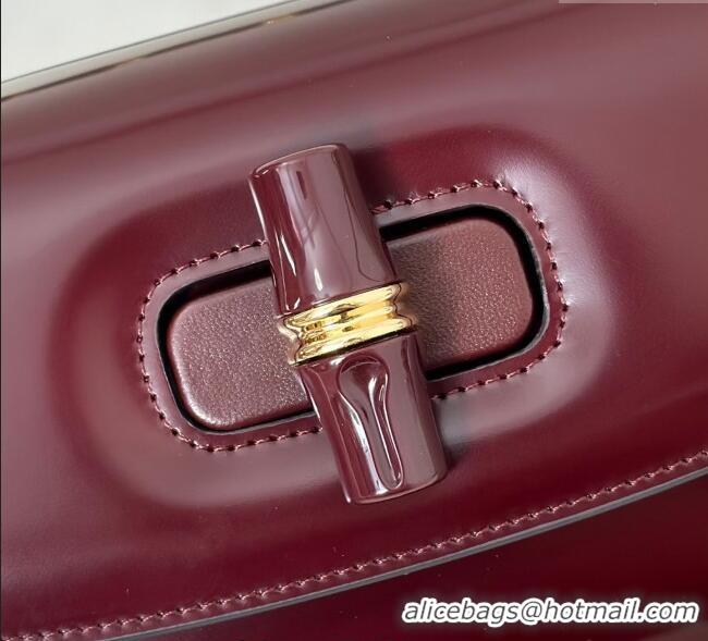 Big Discount Gucci Leather Bamboo Diva medium bag 827750 Ancora Red 2025