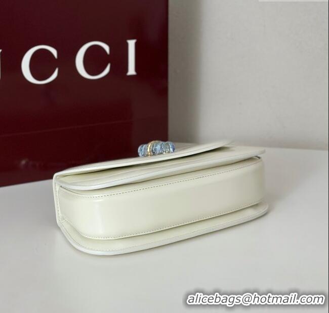 Buy Discount Gucci Leather Bamboo Diva medium bag 827750 White 2025