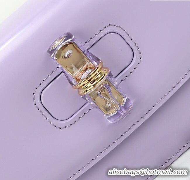 New Fashion Gucci Leather Bamboo Diva medium bag 827750 Lilac Purple 2025