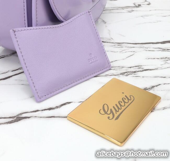 New Fashion Gucci Leather Bamboo Diva medium bag 827750 Lilac Purple 2025