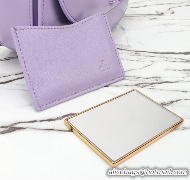 New Fashion Gucci Leather Bamboo Diva medium bag 827750 Lilac Purple 2025
