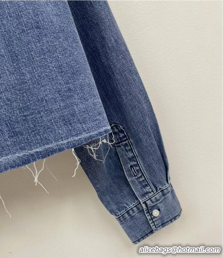 Original Cheap Miu Miu Women Denim Shirt M8980 Blue