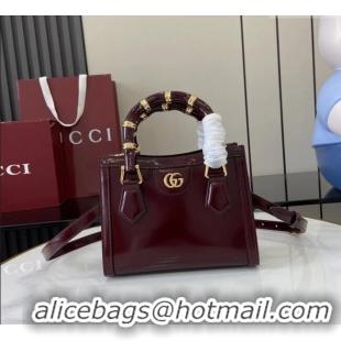 Modern Classic Gucci Diana Leather small tote bag 832936 Ancora Red 2025