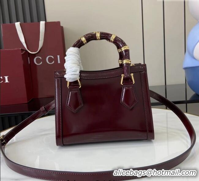 Modern Classic Gucci Diana Leather small tote bag 832936 Ancora Red 2025