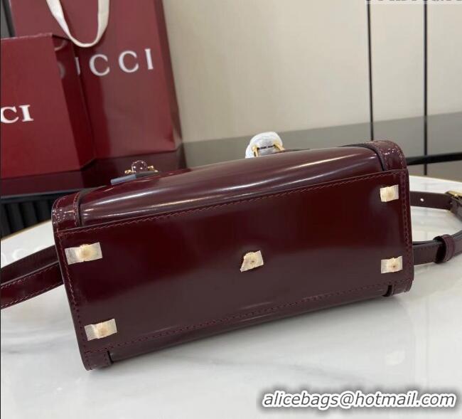 Modern Classic Gucci Diana Leather small tote bag 832936 Ancora Red 2025