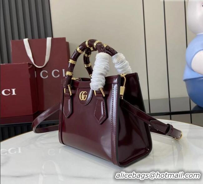Modern Classic Gucci Diana Leather small tote bag 832936 Ancora Red 2025