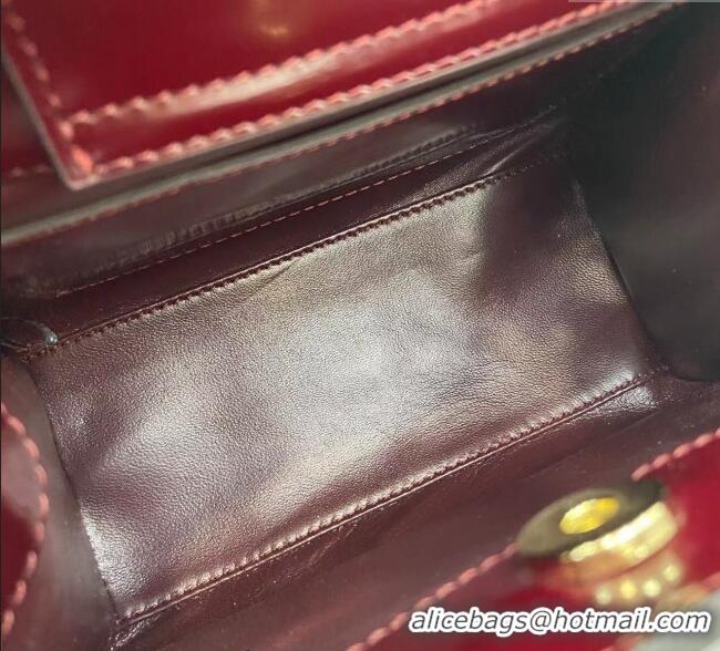 Modern Classic Gucci Diana Leather small tote bag 832936 Ancora Red 2025