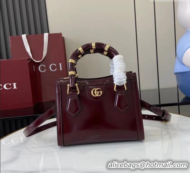 Modern Classic Gucci Diana Leather small tote bag 832936 Ancora Red 2025