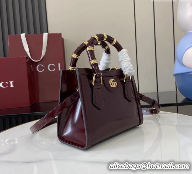 Modern Classic Gucci Diana Leather small tote bag 832936 Ancora Red 2025