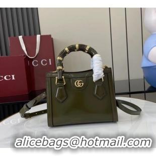 Trendy Design Gucci Diana Leather small tote bag 832936 Forest Green 2025