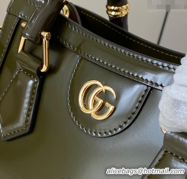 Trendy Design Gucci Diana Leather small tote bag 832936 Forest Green 2025