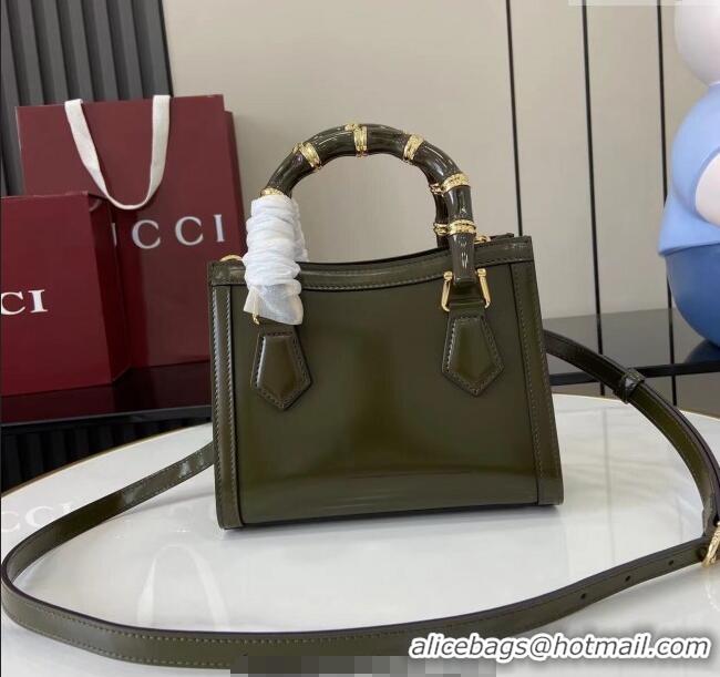 Trendy Design Gucci Diana Leather small tote bag 832936 Forest Green 2025