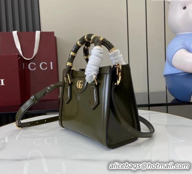 Trendy Design Gucci Diana Leather small tote bag 832936 Forest Green 2025