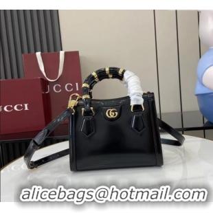 Luxury Discount Gucci Diana Leather small tote bag 832936 Black 2025