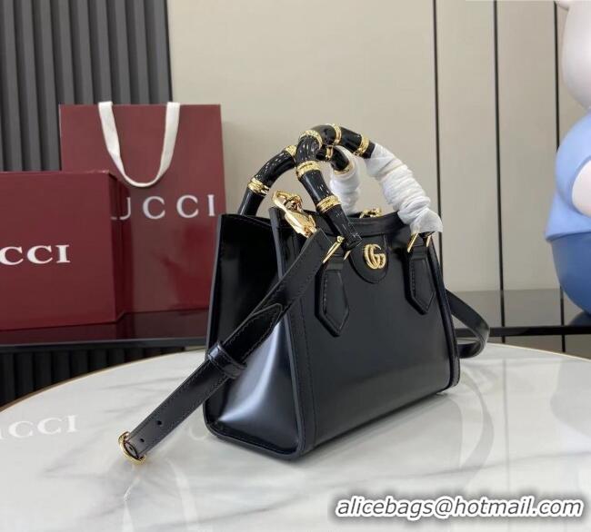 Luxury Discount Gucci Diana Leather small tote bag 832936 Black 2025