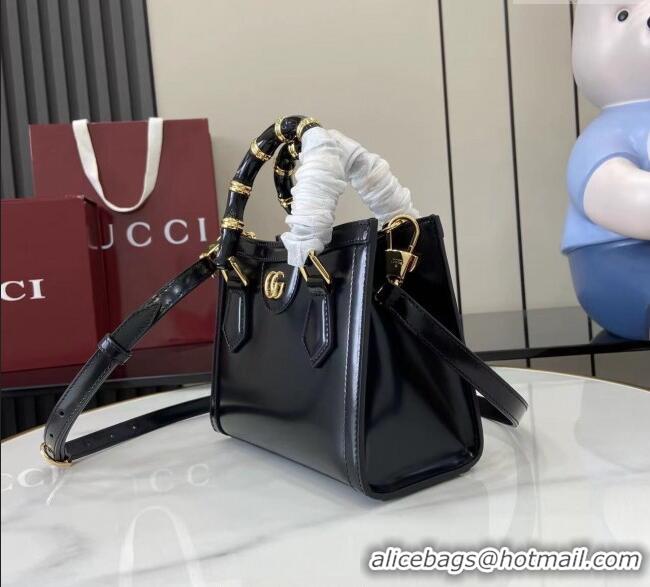 Luxury Discount Gucci Diana Leather small tote bag 832936 Black 2025