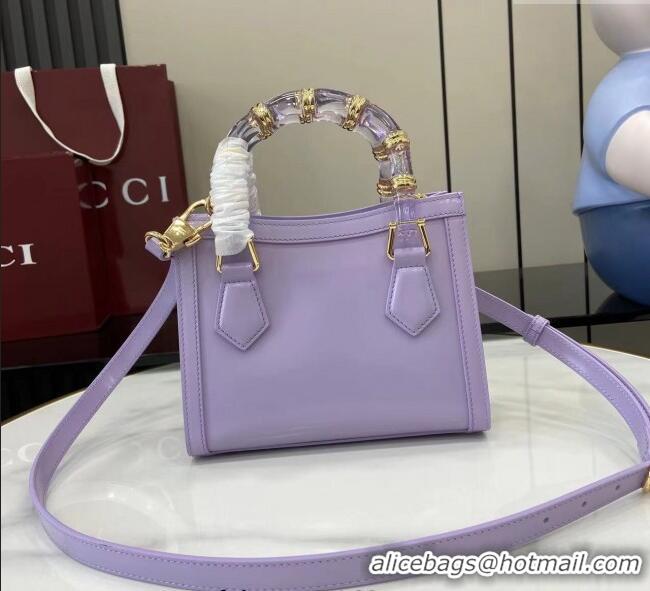 Shop Cheap Gucci Diana Leather small tote bag 832936 Lilac Purple 2025