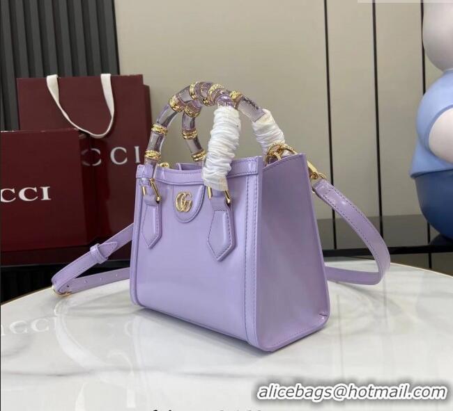 Shop Cheap Gucci Diana Leather small tote bag 832936 Lilac Purple 2025
