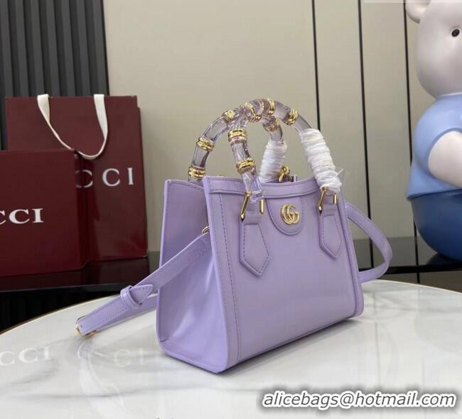 Shop Cheap Gucci Diana Leather small tote bag 832936 Lilac Purple 2025