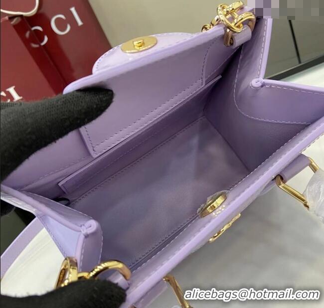 Shop Cheap Gucci Diana Leather small tote bag 832936 Lilac Purple 2025