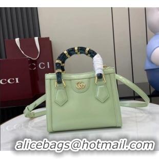 Good Taste Gucci Diana Leather small tote bag 832936 Light Green 2025