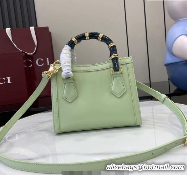 Good Taste Gucci Diana Leather small tote bag 832936 Light Green 2025