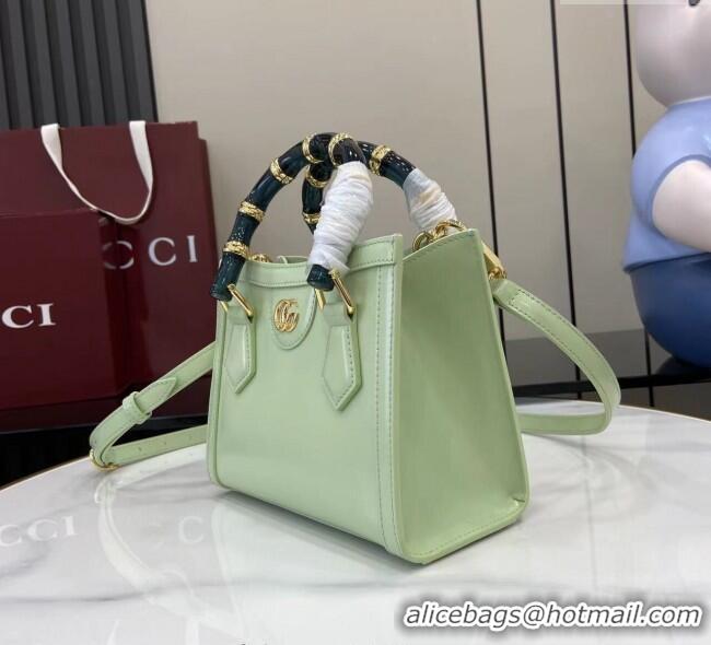 Good Taste Gucci Diana Leather small tote bag 832936 Light Green 2025