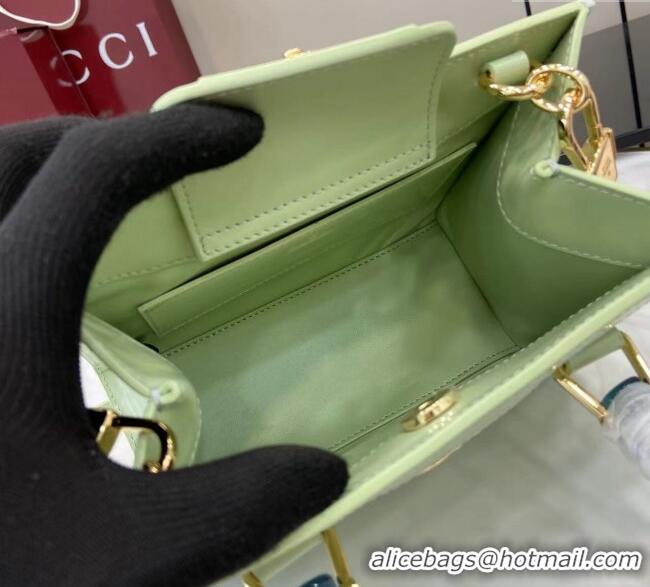 Good Taste Gucci Diana Leather small tote bag 832936 Light Green 2025