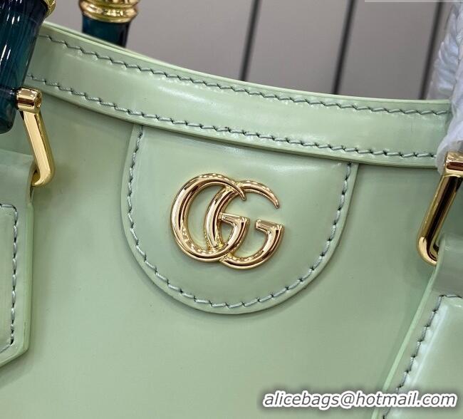 Good Taste Gucci Diana Leather small tote bag 832936 Light Green 2025