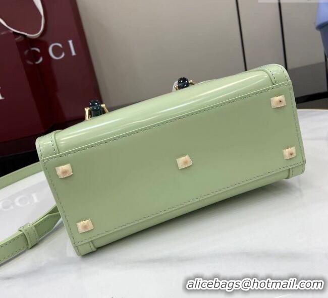 Good Taste Gucci Diana Leather small tote bag 832936 Light Green 2025