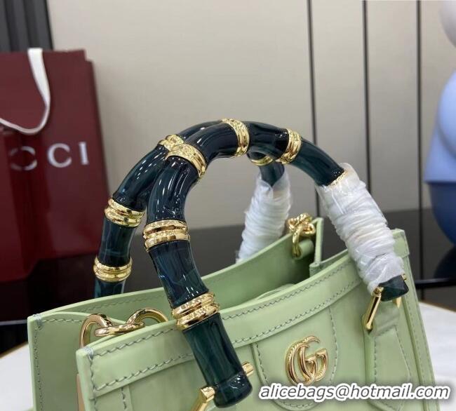 Good Taste Gucci Diana Leather small tote bag 832936 Light Green 2025