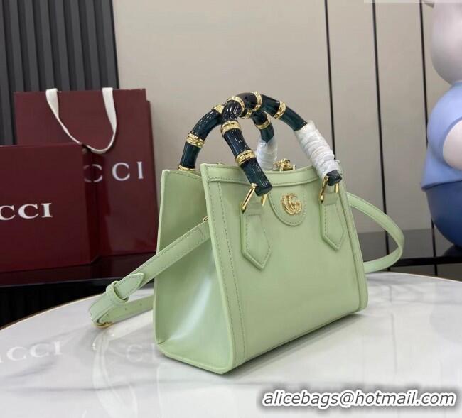 Good Taste Gucci Diana Leather small tote bag 832936 Light Green 2025