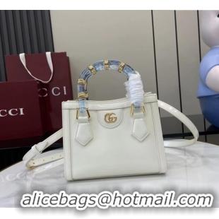 Shop Best Gucci Diana Leather small tote bag 832936 White 2025