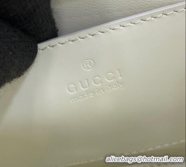 Shop Best Gucci Diana Leather small tote bag 832936 White 2025