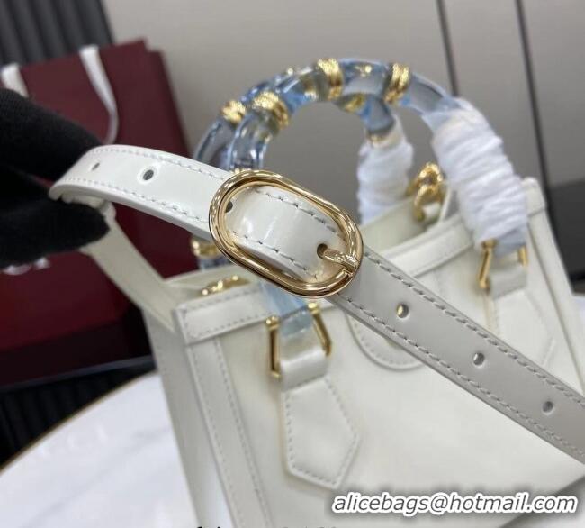 Shop Best Gucci Diana Leather small tote bag 832936 White 2025