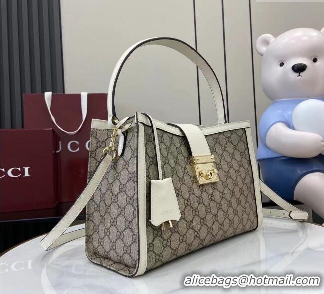 Promotional Gucci Padlock GG Canvas Large Handbag 838991 White 2025