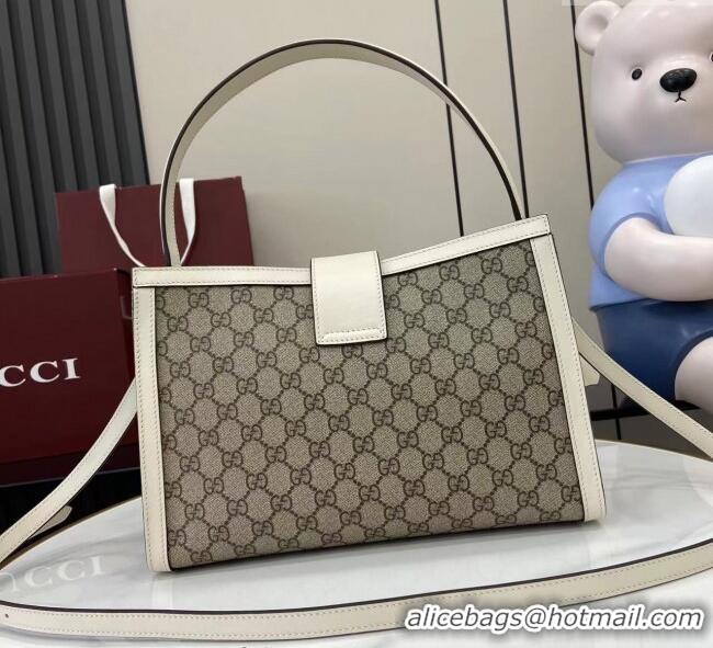 Promotional Gucci Padlock GG Canvas Large Handbag 838991 White 2025