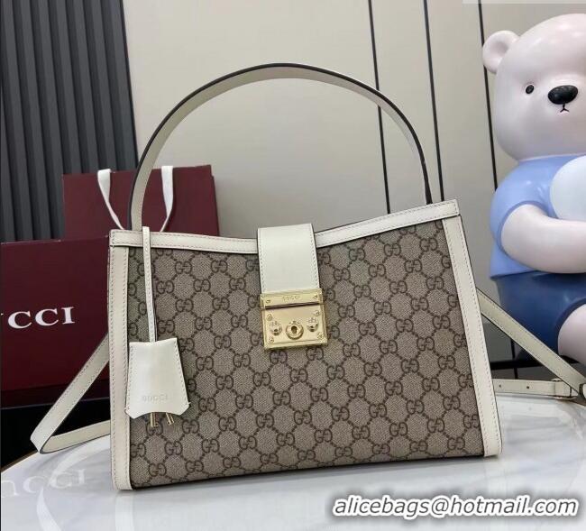 Promotional Gucci Padlock GG Canvas Large Handbag 838991 White 2025