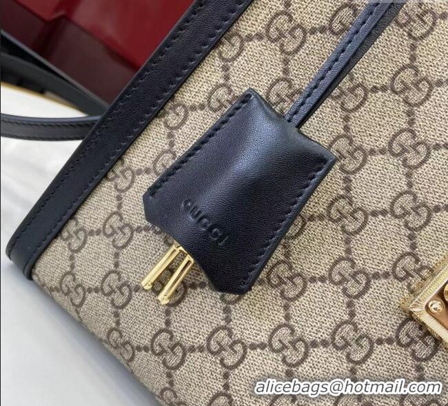 Top Grade Gucci Padlock GG Canvas Large Handbag 838991 Black 2025