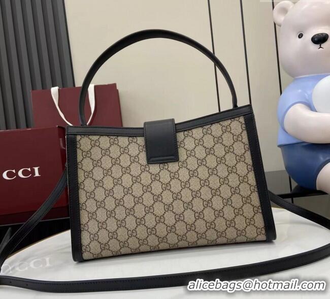 Top Grade Gucci Padlock GG Canvas Large Handbag 838991 Black 2025