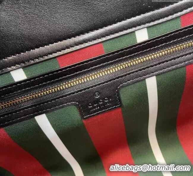Top Grade Gucci Padlock GG Canvas Large Handbag 838991 Black 2025