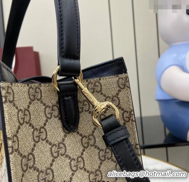 Top Grade Gucci Padlock GG Canvas Large Handbag 838991 Black 2025