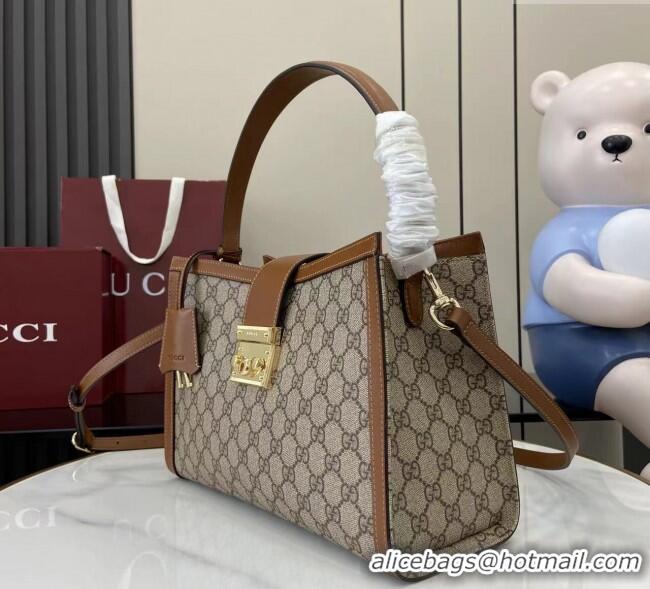 Luxury Discount Gucci Padlock GG Canvas Large Handbag 838991 Brown 2025