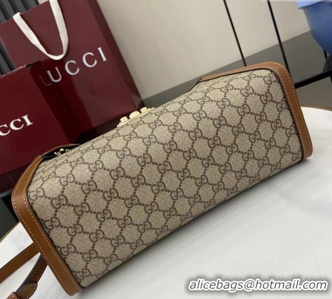 Luxury Discount Gucci Padlock GG Canvas Large Handbag 838991 Brown 2025