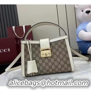 Shop Discount Gucci Padlock GG Canvas Medium Handbag 838992 White 2025
