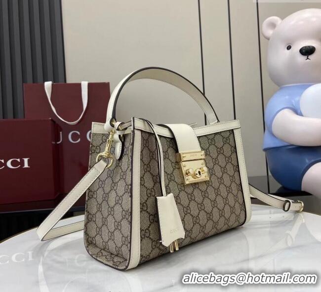 Shop Discount Gucci Padlock GG Canvas Medium Handbag 838992 White 2025