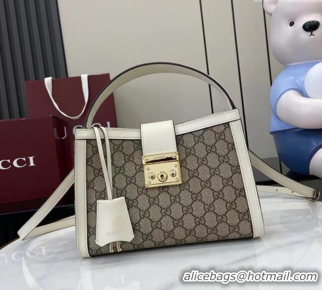 Shop Discount Gucci Padlock GG Canvas Medium Handbag 838992 White 2025