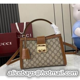 Buy Fashionable Gucci Padlock GG Canvas Medium Handbag 838992 Brown 2025